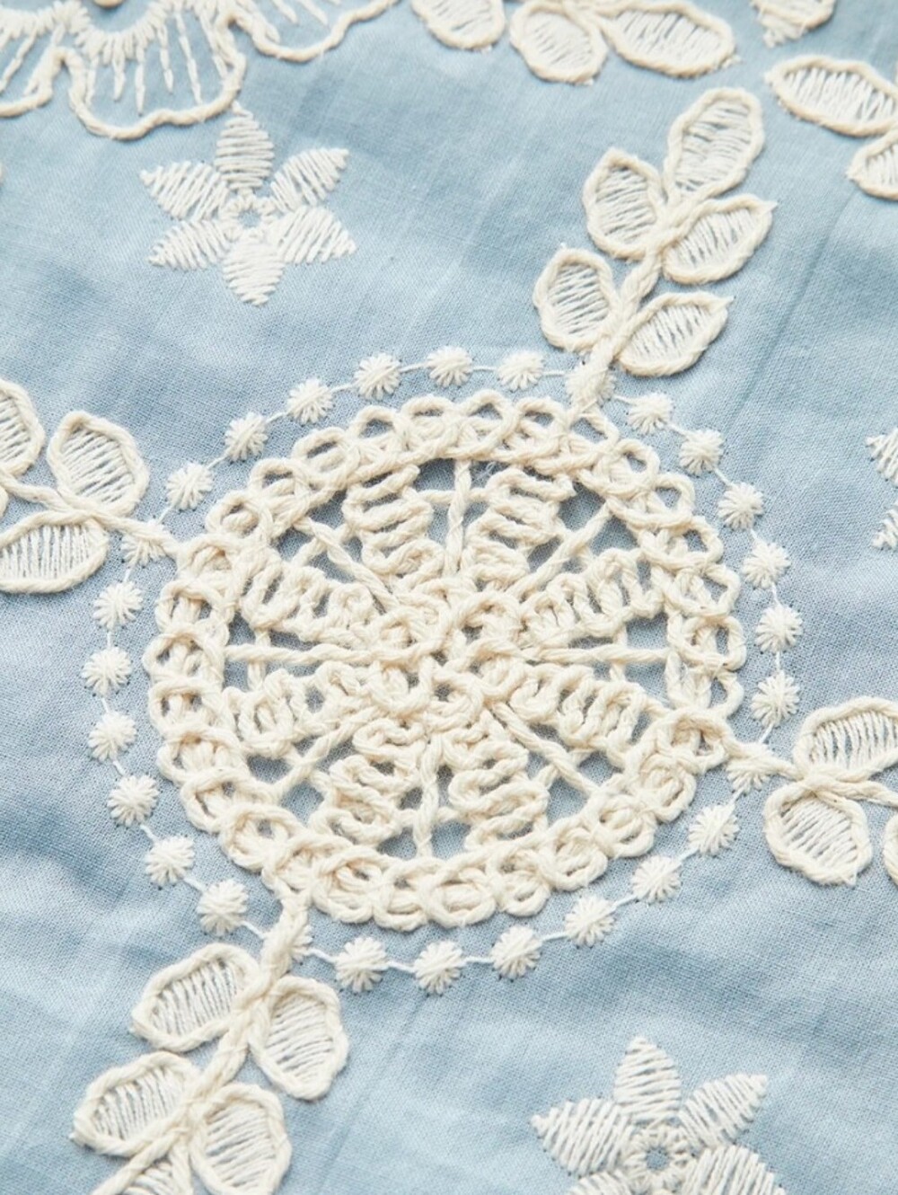 Embroidered Cotton Sleeveless Dress - Picture 6 of 9